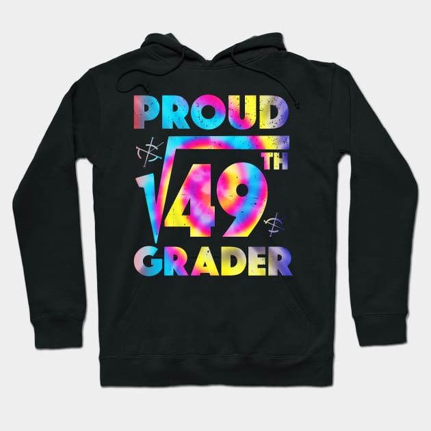 Proud 7th Grade Square Root of 49 Teachers Students Hoodie by alcoshirts